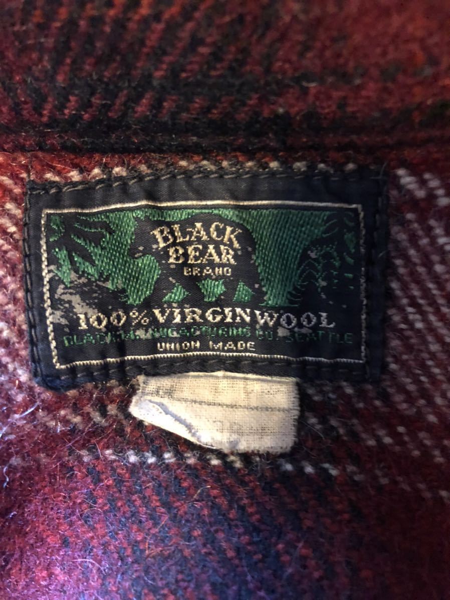 ヤフオク! - 【VINTAGE】1950's “BLACK BEAR“ ウール オンブ...