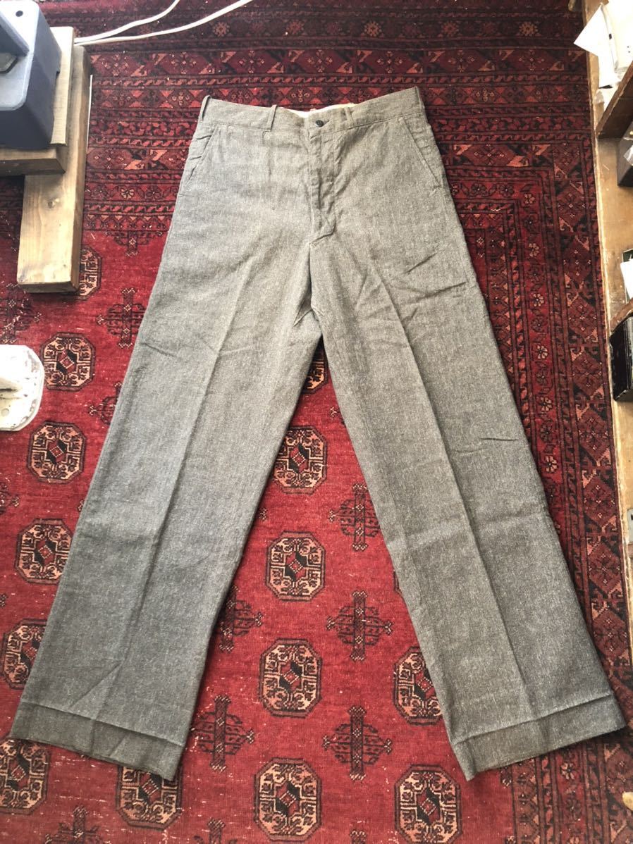 40s ブラックシャンブレー ワークパンツ | tubosoliveira.com.br