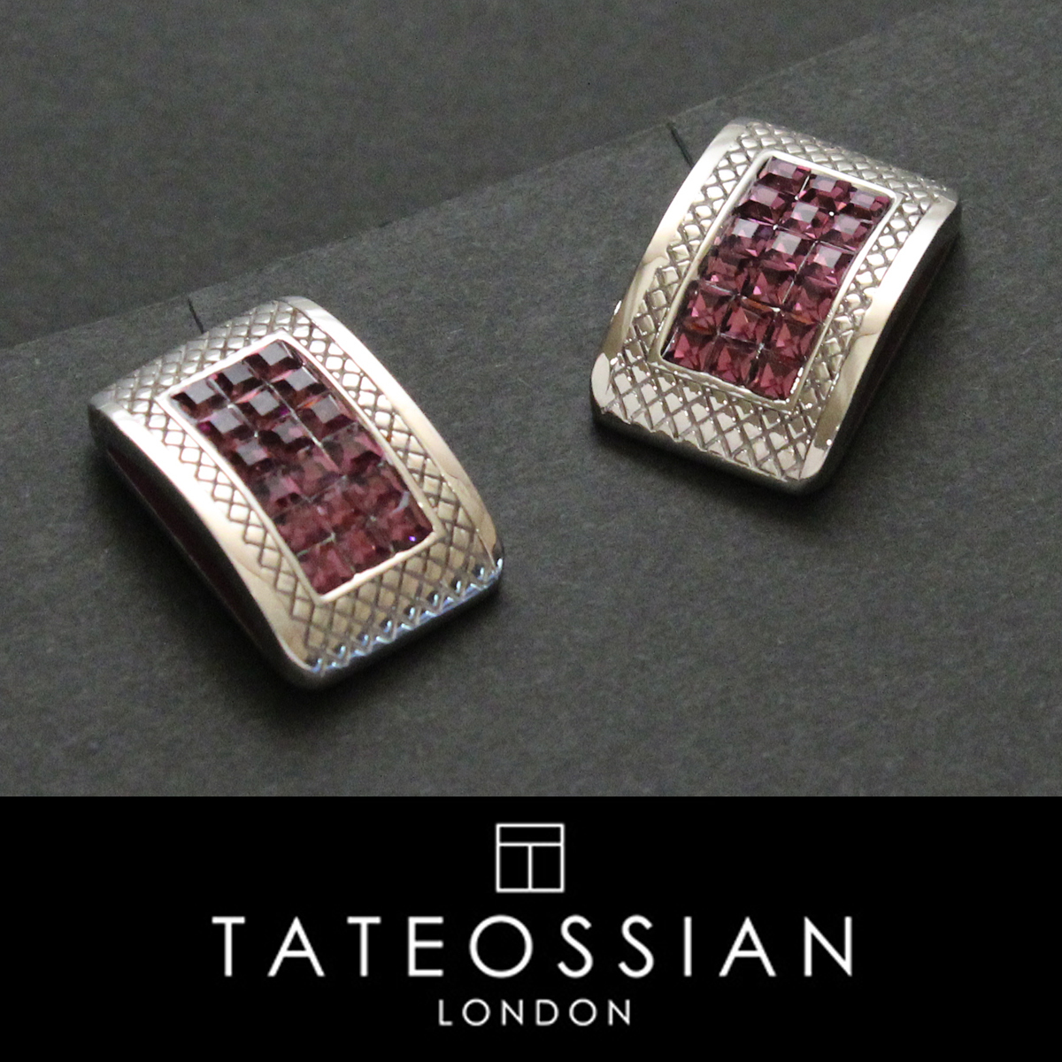 8647◇TATEOSSIAN タテオシアン◇カフス◇ピンクストーン~最高級