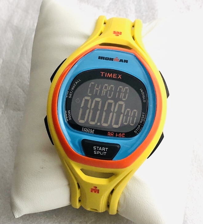 TIMEX IRONMAN 150 ランニング 時計 TAP SCREEN TRIATHLON SLEEK アメリカ ブランド 好きに も 30周年 indiglo 黄 カラフルの画像1