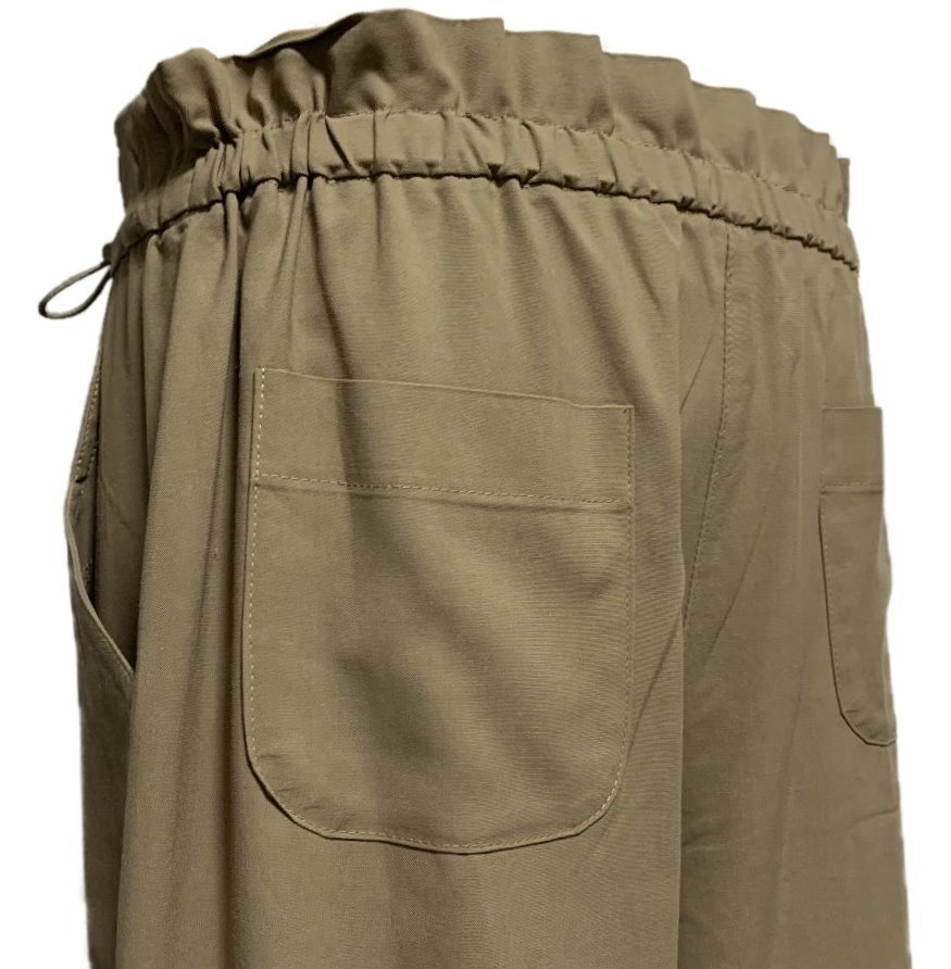 GERVE gel be draw -stroke ring spindle wide pants culotte beige group khaki size42 11 number L size made in Japan 