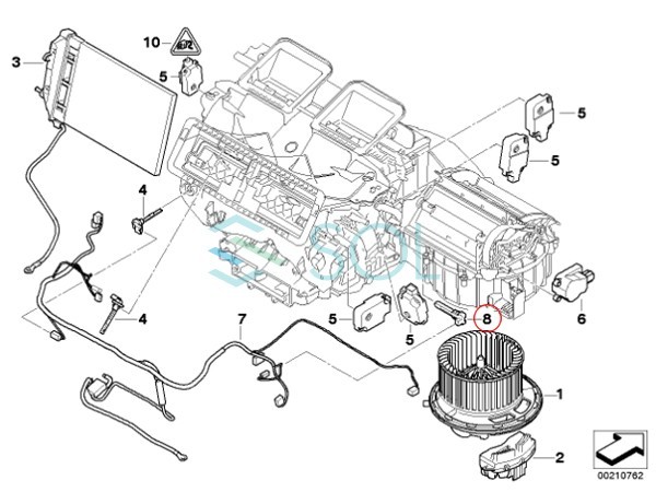 BMW E82 E87 E88 E84 X1 E83 X3 エバポレーター 温度センサー 116i 118i 120i 130i 135i 18i 20i 25i 28i 2.5i 3.0i 64116930015_画像2