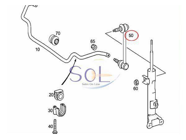 ベンツ W203 フロント スタビリンク C180 C200 C230 C240 C280 C320 C32 C55 2033202989 2033202189 2033200689 出荷締切18時_画像2