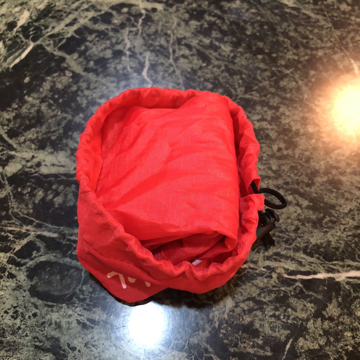 【新品】Topys★トピィーズ コンパクトエコバッグ 巾着袋 折りたたみエコバッグ 赤 ノベルティ_画像6