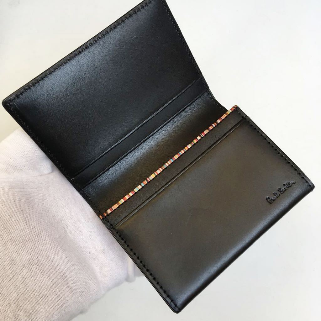 Paul smith オールドレザー2 名刺入れ カードケース ブラック ポール