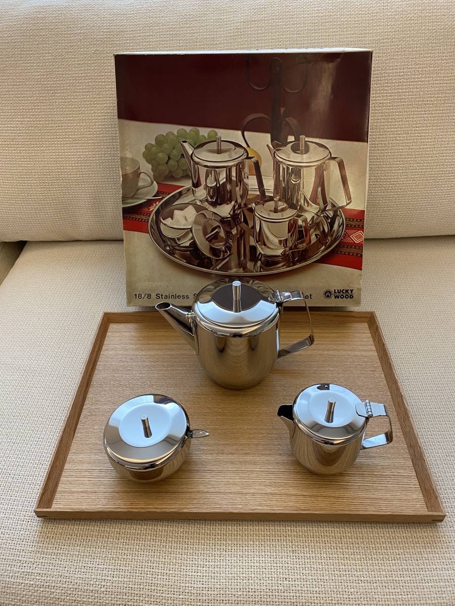 即決 【未使用】LUCKY WOOD ラッキーウッド ティーセット 4pcs 即決 【未使用】LUCKY WOOD ラッキーウッド ティーセット 4pcs
