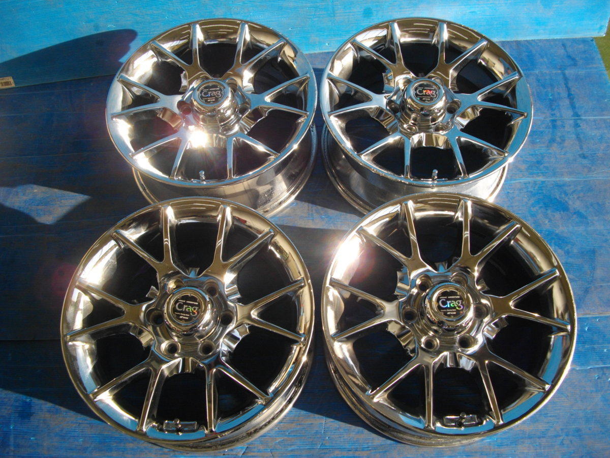 SA【1813】WORK Crag VX-6 メッキホイール 18インチ 7.5J +30 139.7 6H