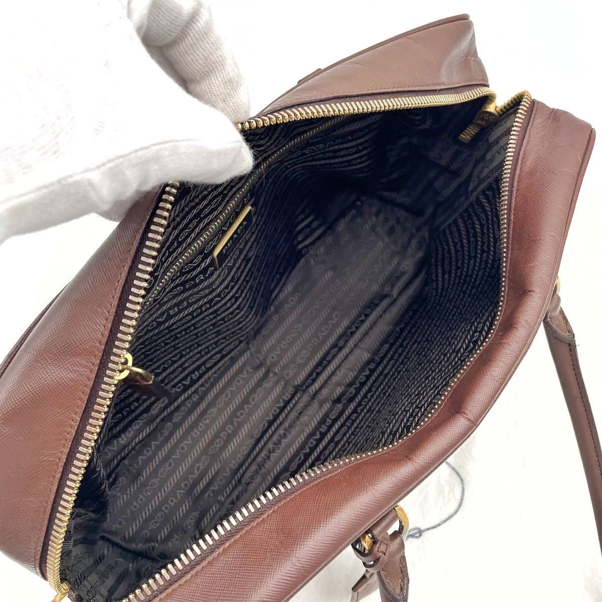1円○極美品○PRADA プラダ ガレリア サフィアーノレザー トートバッグ