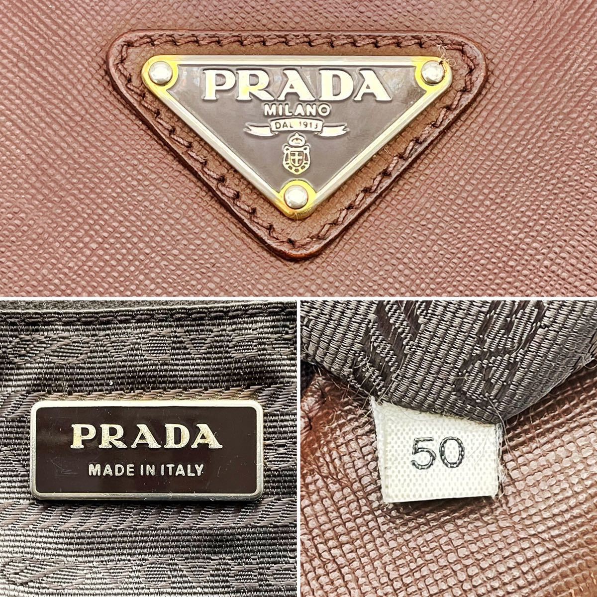 1円○極美品○PRADA プラダ ガレリア サフィアーノレザー トートバッグ