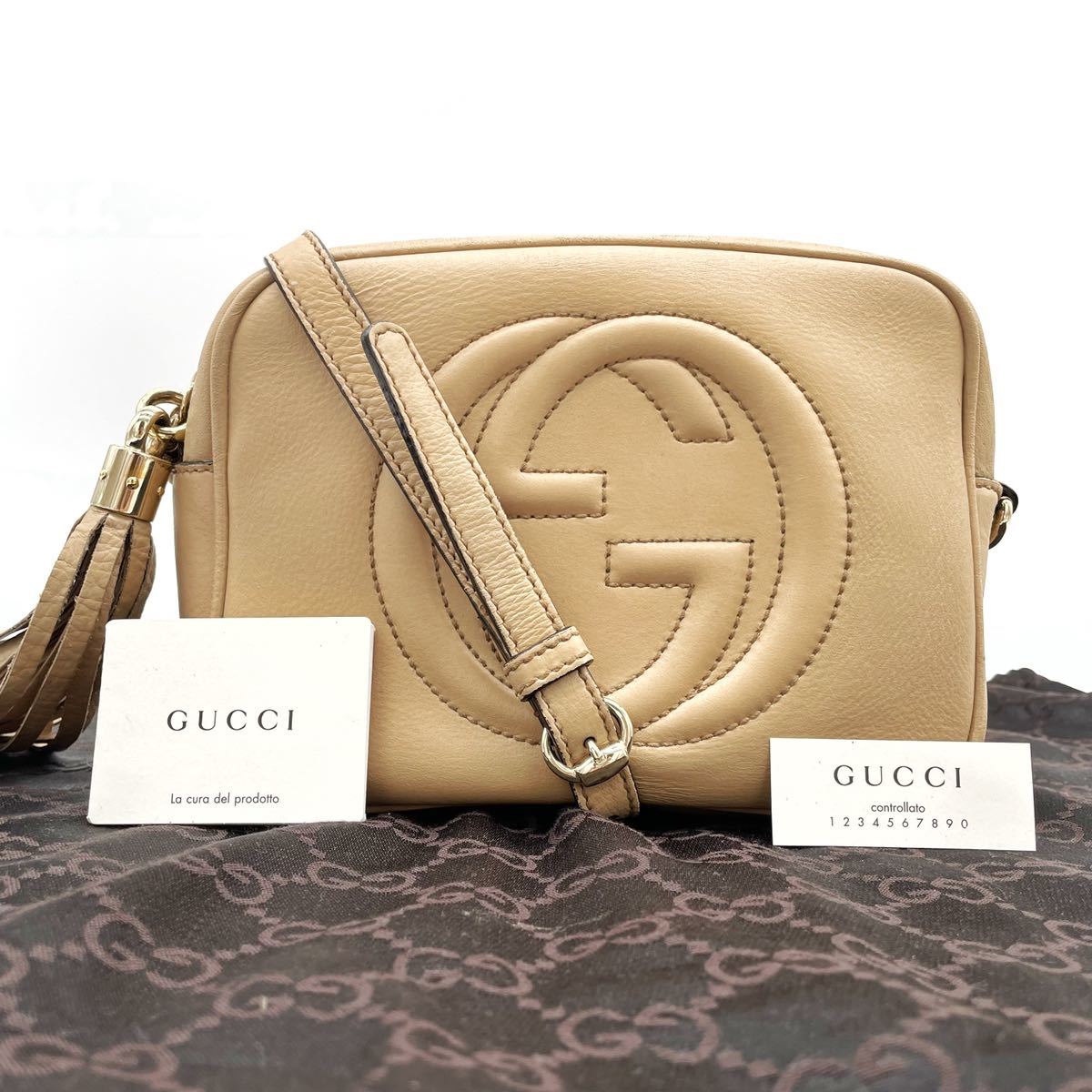 1円○極美品○GUCCI グッチ SOHO ソーホー ショルダーバッグ ディスコ