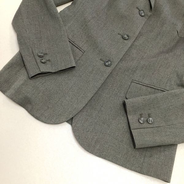 【美品】theory セオリー パンツスーツ セットアップ レディース ジャケット サイズ4（XL）パンツ 2 （M） カーキグレー