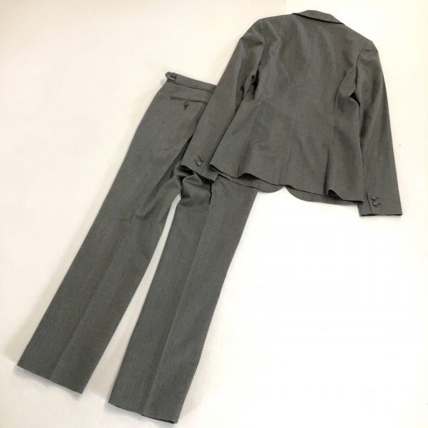 【美品】theory セオリー パンツスーツ セットアップ レディース ジャケット サイズ4（XL）パンツ 2 （M） カーキグレー_画像2