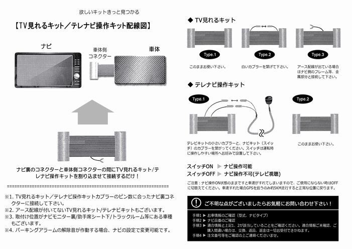 トヨタ ダイハツ TVが見られるキット NKP-D50 / NKP-W50 / NKP-D51 / NKP-W51_画像4