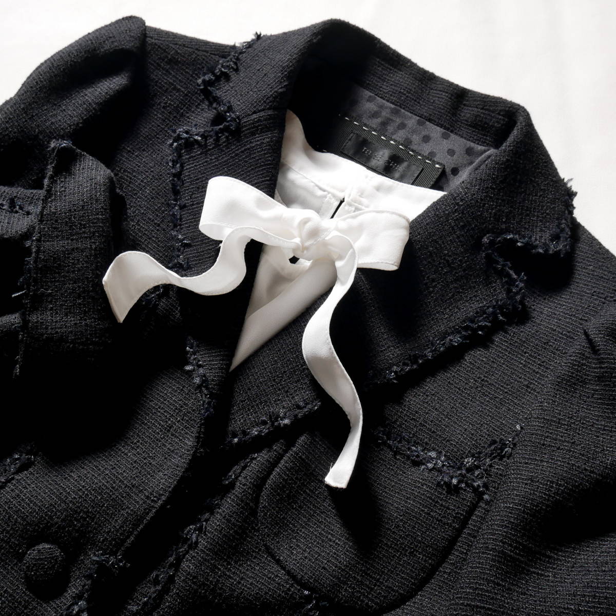 春物 40 TO BE CHIC ツイードセットアップスーツ ブラック黒