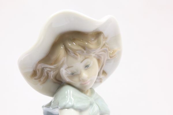 ★LLADRO リヤドロ 【きれいな花ばかり】 陶器 置物 フィギュリン インテリア オブジェ 女の子 少女 花 2202-N0019 A(NT)_画像6