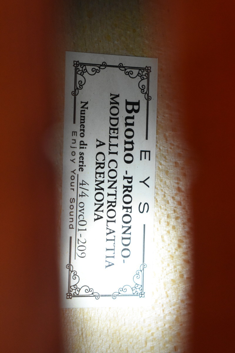 Buono PROFONDO チェロ MODELLI CONTROLATTIA A CREMONA Size4/4 ovc01