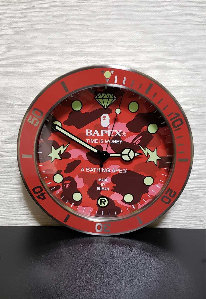 大人気の 壁掛け時計 BAPEX BAPE ape bathing a 掛時計/柱時計