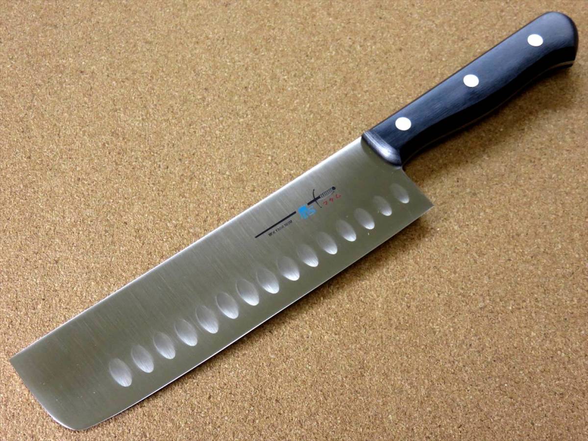 関の刃物 菜切り包丁 17.5cm (175mm) TSマダム ディンプル クロムモリブデン ステンレス 家庭用野菜切り両刃包丁 大根のかつらむき 日本製_画像2