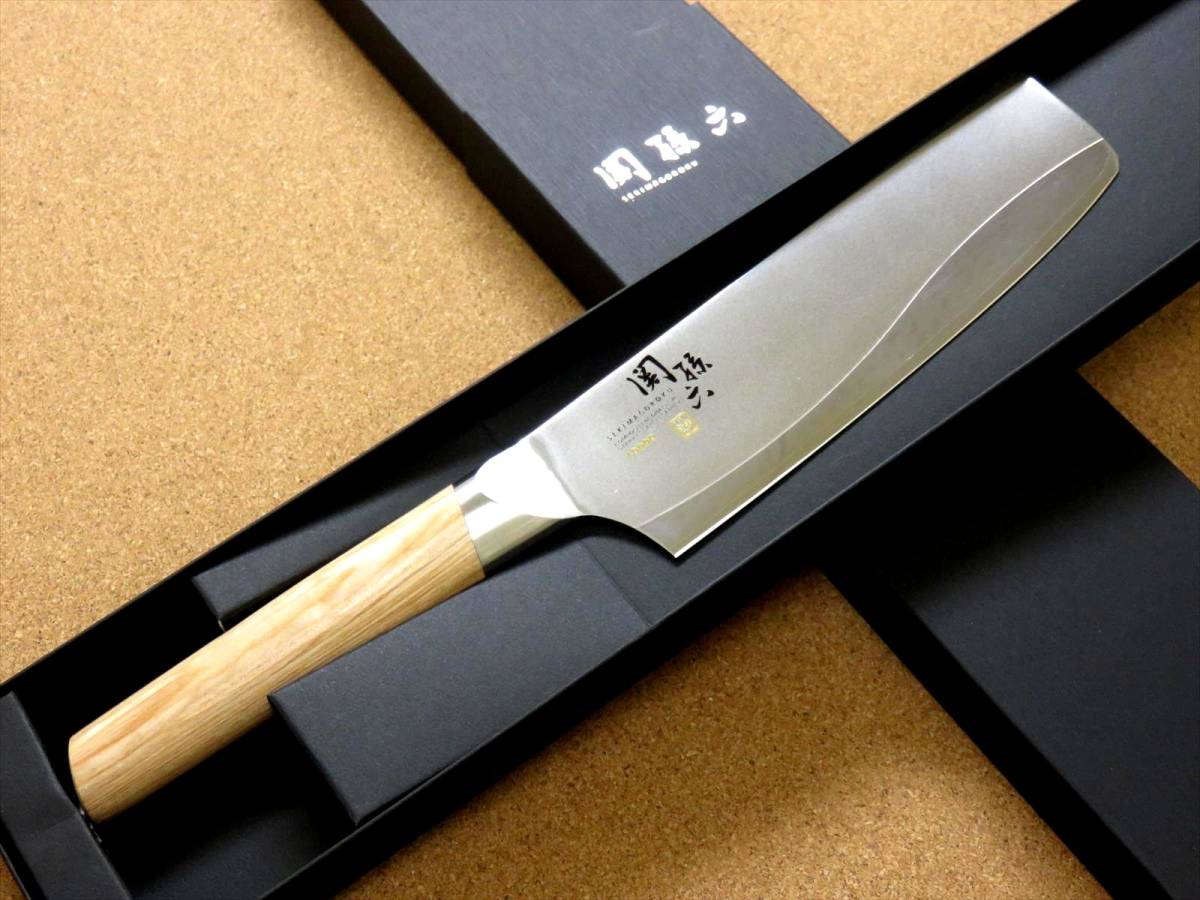 関の刃物 菜切り包丁 16.5cm (165mm) 貝印 関孫六 10000CL ステンレス刃物鋼 白合板ハンドル 家庭用 野菜切り 大根のかつらむき 国産日本製