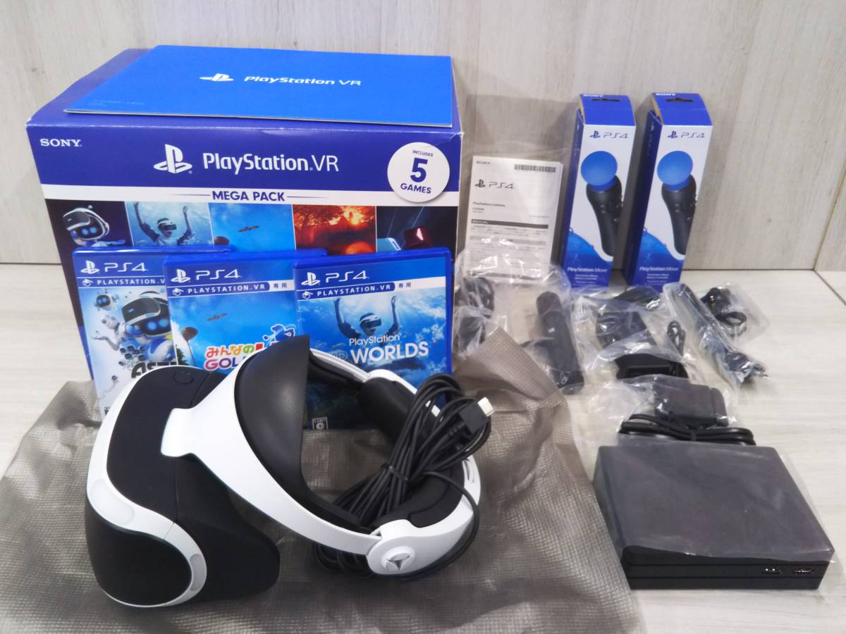 現状品】 SONY CUHJ-16010 PlayStation VR MEGA PACK ※ソフト3本付属