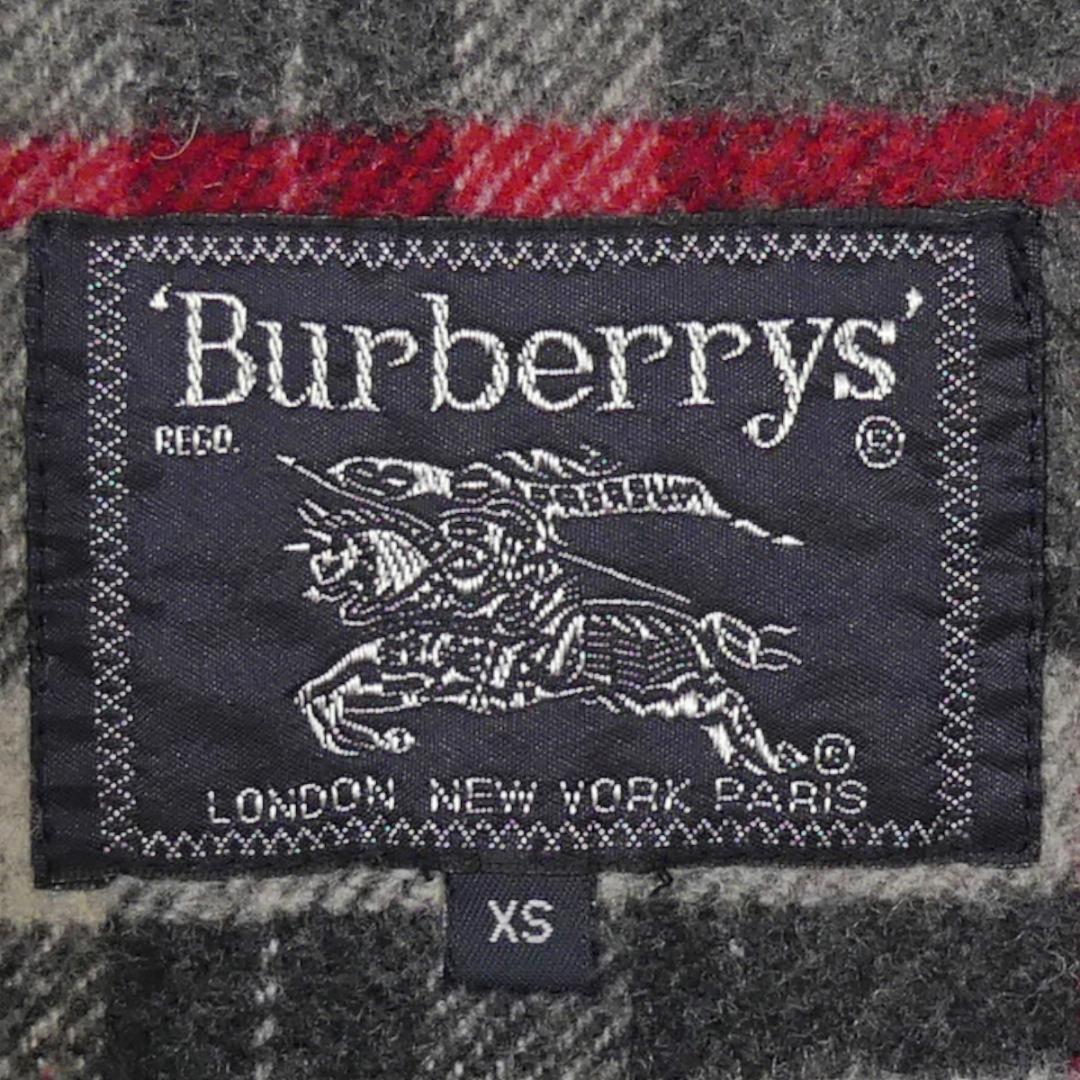  prompt decision * Britain made BURBERRY* men's XS waste version duffle coat Burberry znoba check gray long coat outer toggle button 