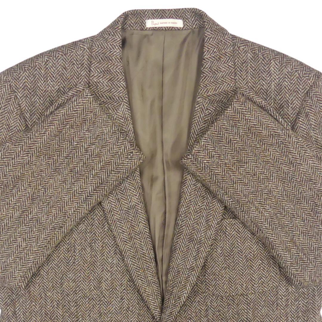 即決 Papas Harris Tweed 別注 メンズM テーラードジャケット パパス 