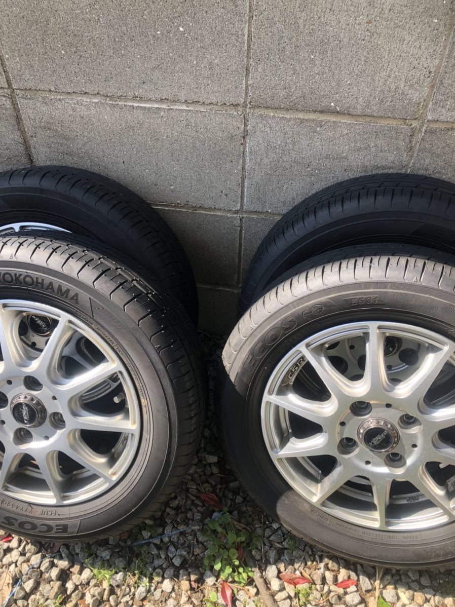 即決送料無料】タイヤ4本セット 155/65R13 YOKOHAMA 社外ホイール バリ