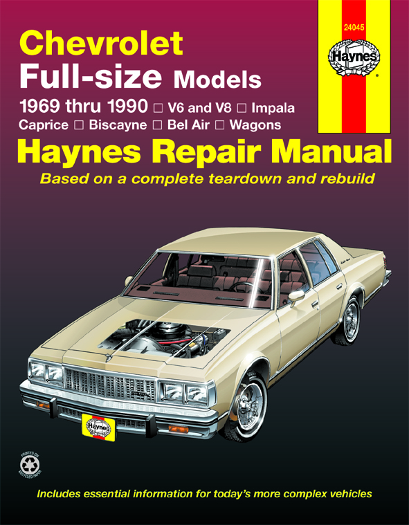 Chevrolet（シボレー）インパラ/カプリス/ベルエア 1969-1990年 英語版 整備解説書_表紙、本文は英語表記、352ページ