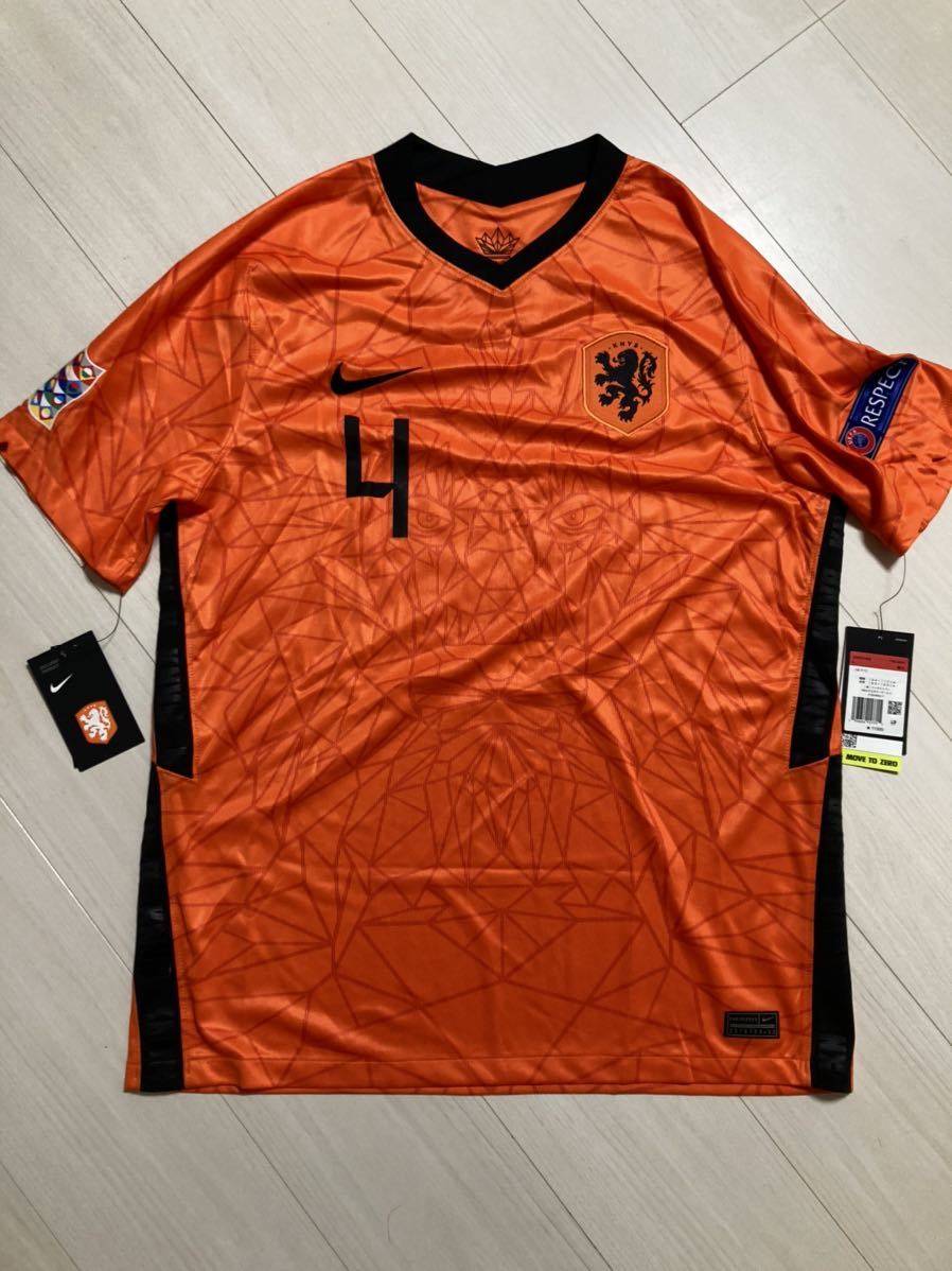 【新品】オランダ代表 EURO2020 ホームユニフォーム 4番Virgil van 