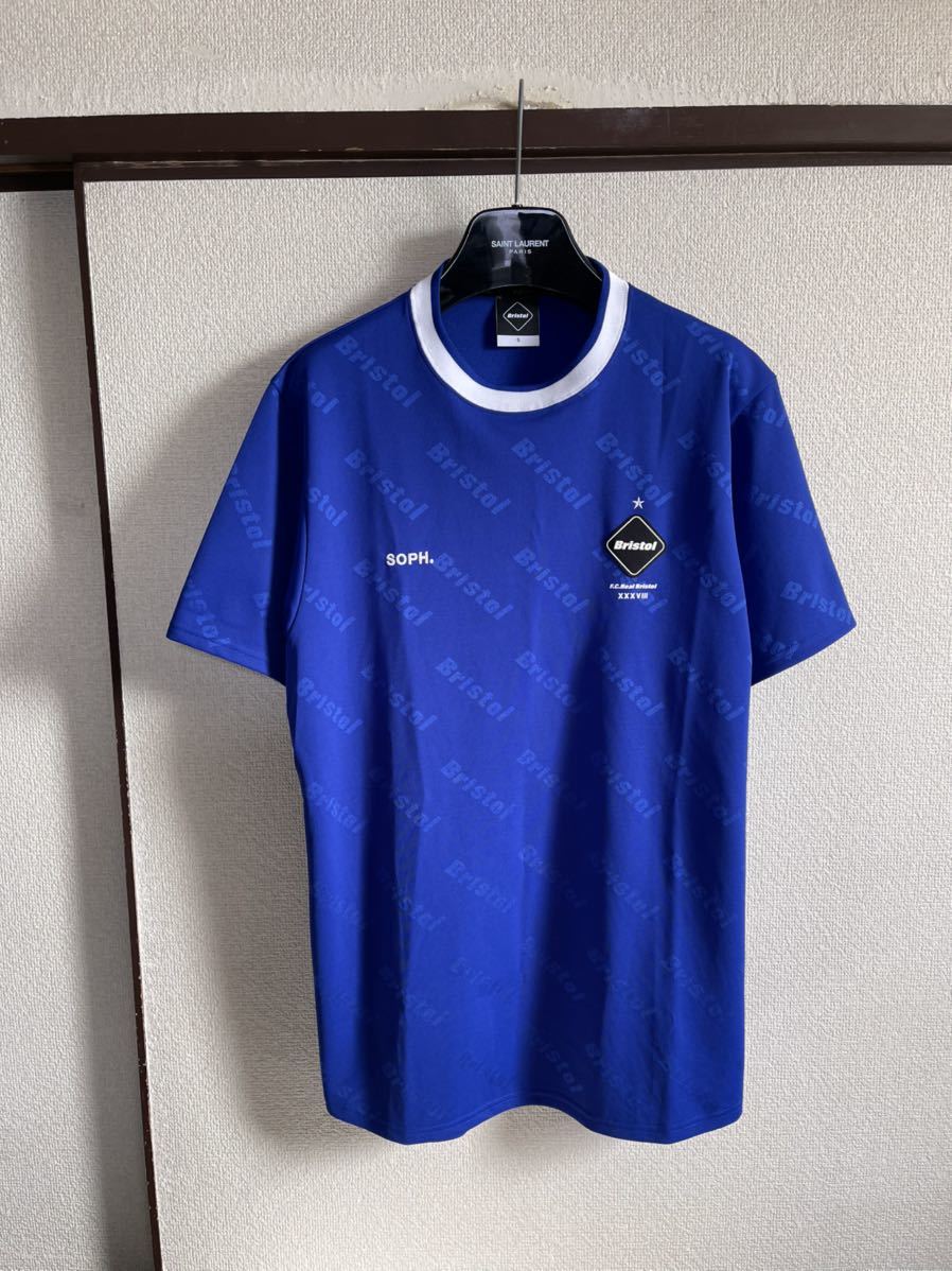 【美品】 FCRB f.c real bristol エフシーレアルブリストル SOPHNET ソフネット S/S TRAINING TOPS Tシャツ カットソー 半袖 BLUE ブルー_画像2