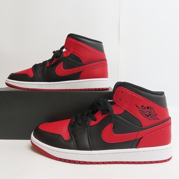 純正通販売 【未使用】NIKE/ナイキ AIR JORDAN 1 MID BRED/エアジョーダン1 ミッド ブレッド 554724-074/28 /080 純正通販売 【未使用】NIKE/ナイキ AIR JORDAN 1 MID BRED/エアジョーダン1 ミッド ブレッド 554724-074/28 /080