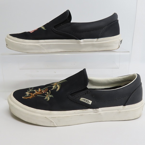 限定オーダーメイドカスタム】RECOUTURE×VANS 刺繍サテンスリッポン