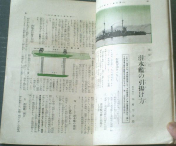 【科学の日本（昭和８年７月・創刊号）】特集「海洋の科学（伝説に生きる怪奇な動物・海亀の物語・沈没した潜水艦の引揚げ方他）」等_画像3