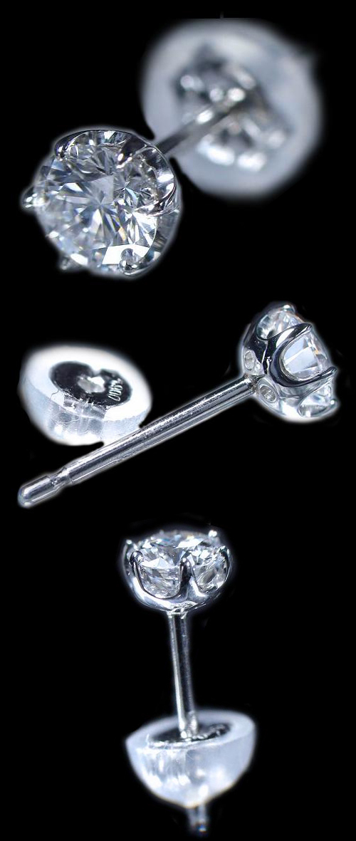 鑑定書付 高品質 天然ダイヤモンド0.3ct 【E/VS2/VERY GOOD】6本爪