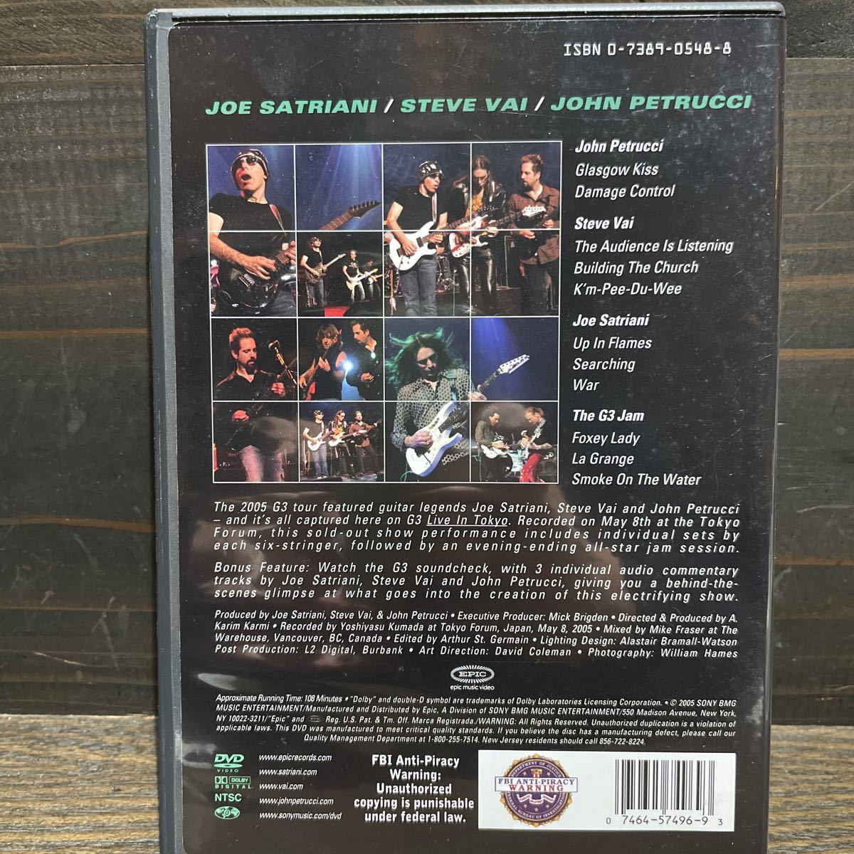 G3 G3 (NTSC/Region 0) LIVE IN TOKYO Satriani / Vai / Petrucci DVD