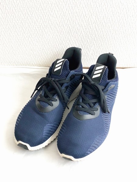 アディダス ネイビー 系 ランニングシューズ アルファバウンス スニーカー 26cm bw0542 adidas alpha bounce Bibian 比比昂 - アディダス ネイビー 系 ランニングシューズ