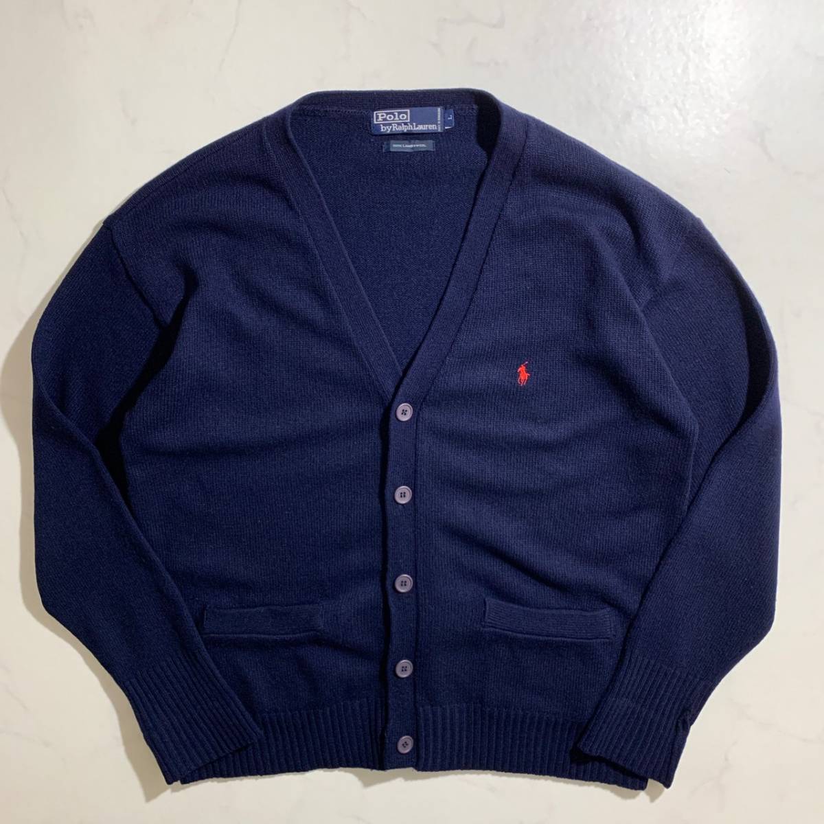 ラルフローレン Ralph Lauren ウール１００％ カーディガン ビッグ