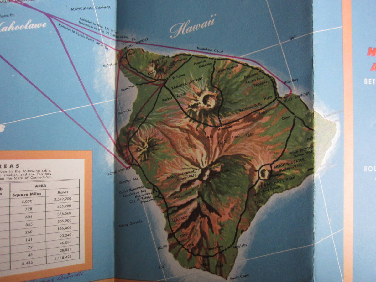 ハワイアン航空■Hawaiian Airlines■ルートマップ■DC-3■コンベアCV340■ハワイ■1960年3月_画像10