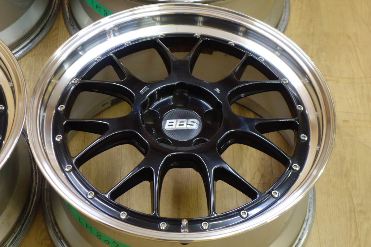 H144【希少】BBS LM-R LM807 PCD114.3 8.5J+25 良サイズ 鍛造 セダン ミニバンの画像4