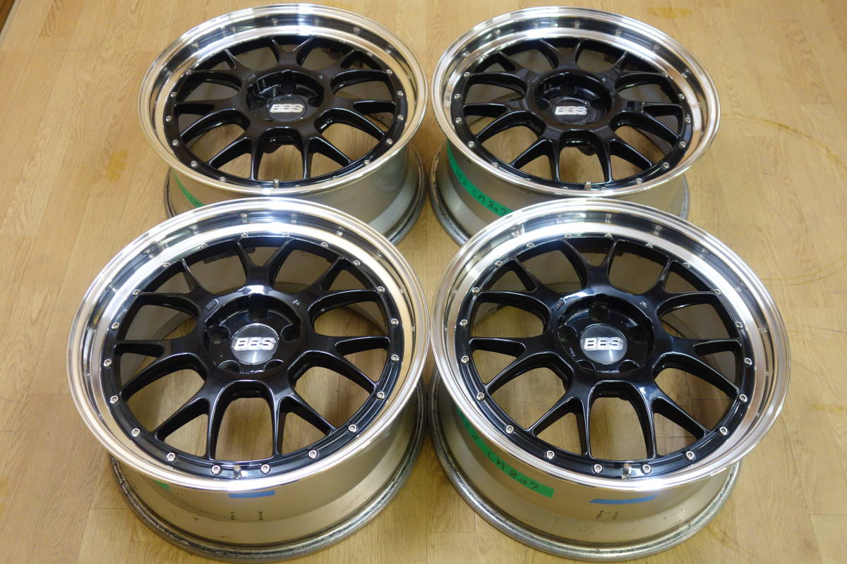 H144【希少】BBS LM-R LM807 PCD114.3 8.5J+25 良サイズ 鍛造 セダン ミニバンの画像1