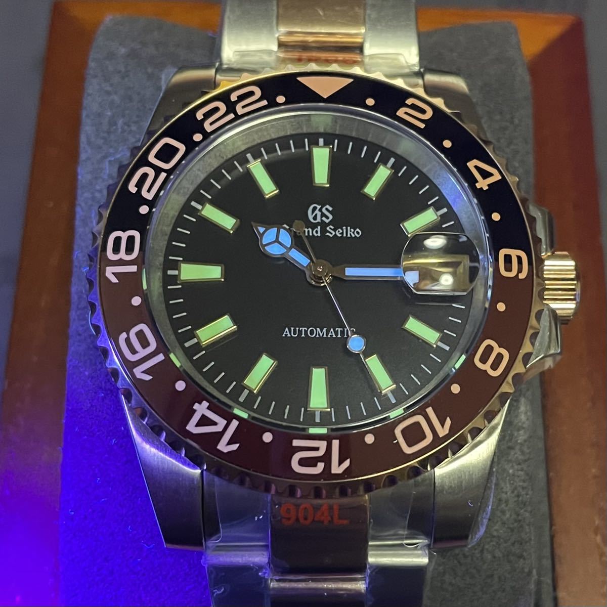 新品◆SEIKO MOD GSカスタム 40mm GMTタイプ NH35搭載 機械式腕時計