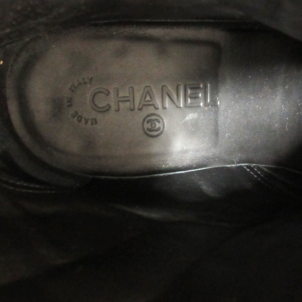 シャネル CHANEL ショートブーツ 37 - ウール×レザー レッド×ネイビー