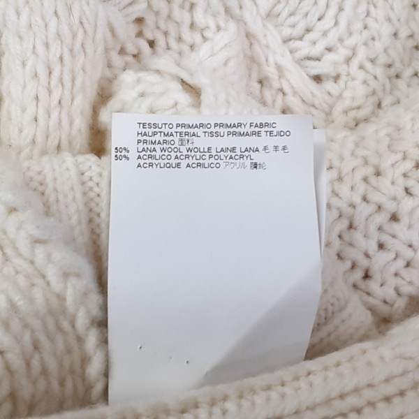 純正売り エムエムシックス MM6 長袖セーター サイズS - アイボリー レディース タートルネック 美品 トップス