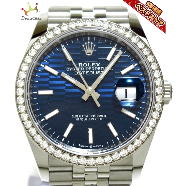 ROLEX(ロレックス) 腕時計■新品同様 デイトジャスト36 126284RBR ボーイズ ブライトブルー_画像1