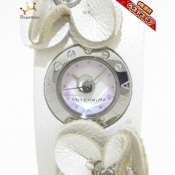 ANTEPRIMA アンテプリマ 腕時計 - Y151-0AT0 レディース ホワイトシェル フラワー 品質満点 花 最新デザインの ラインストーン