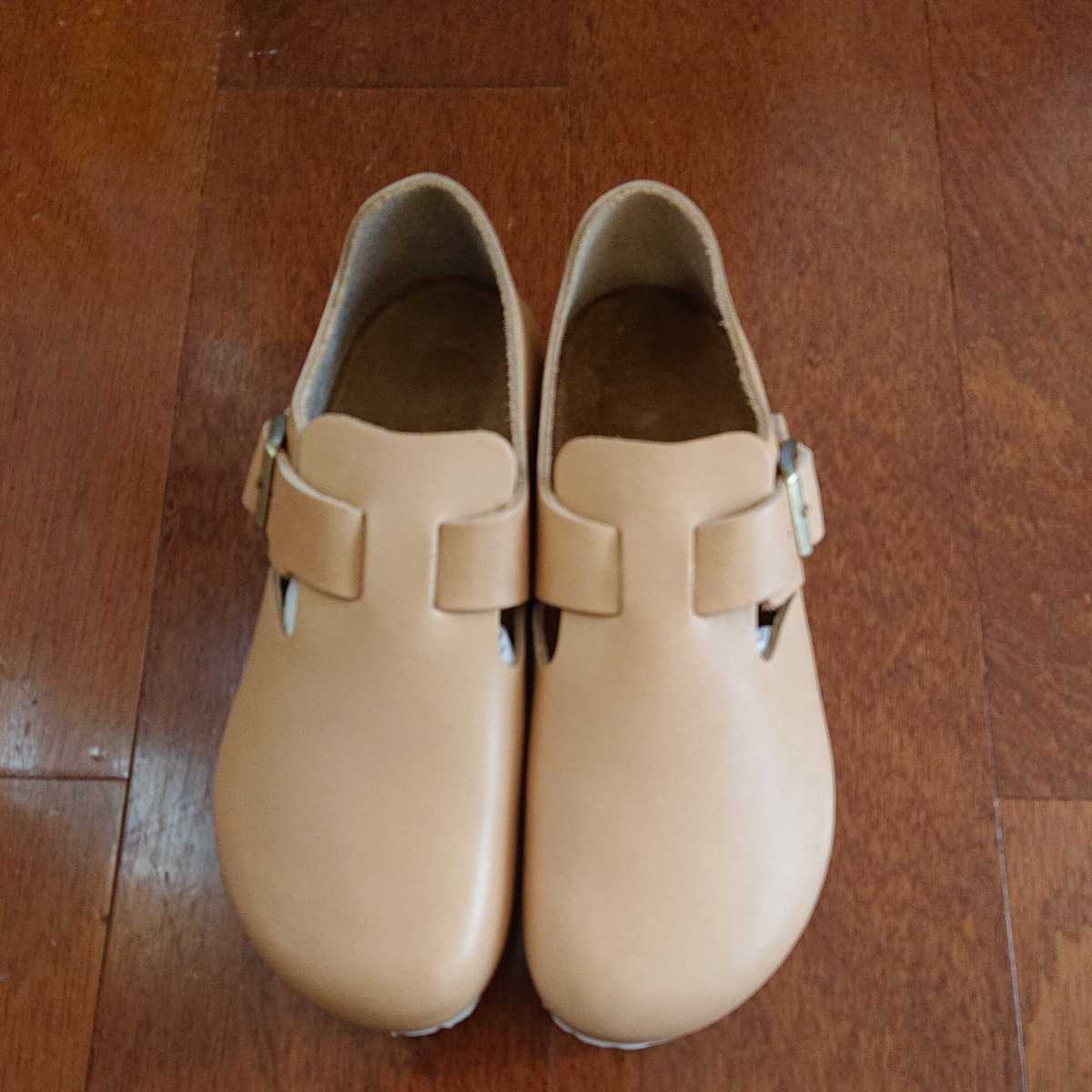 ビルケンシュトックBIRKENSTOCK ロンドン 39 ナチュラルレザー ヌード