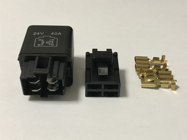 4極リレー ４ピン 車載 カプラー端子セット 24V 送料220円～ 24V 検) ハザード フォグ エーモン トラック 代用 修理 HID LED ライト_画像2