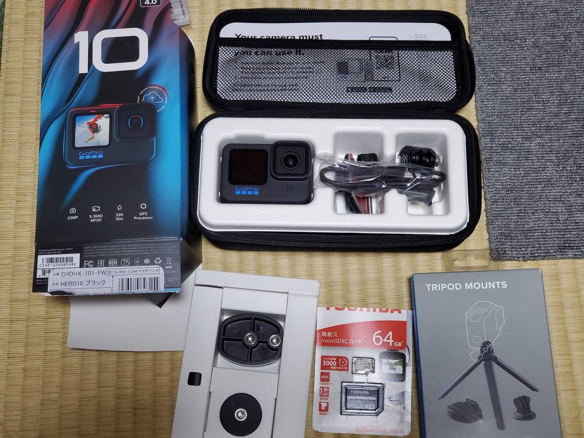 美品GoPro HERO 10 Black CHDHX-101-FW カメラ ビデオカメラ カメラ
