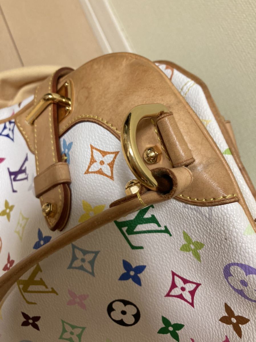 ☆中古品☆LOUIS VUITTON ルイヴィトン　クラウディア　モノグラム・マルチカラー ブロン ハンドバッグ_画像2