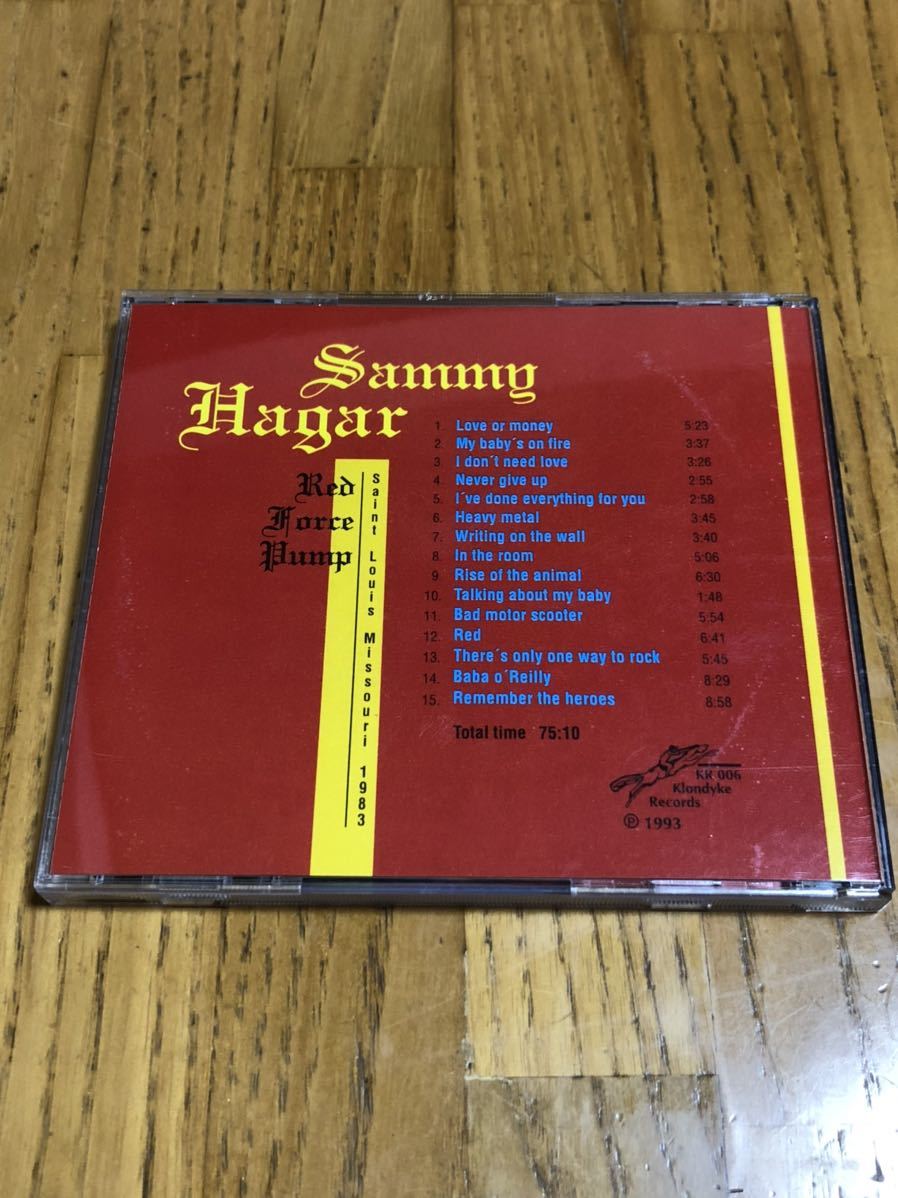 輸入盤CD SAMMY HAGER サミー・ヘイガー『RED FORCE PUMP』セントルイスでの1983年ライブ盤 送料185円_画像2